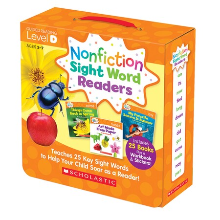 SCHOLASTIC TEACHING RESOURCES Nonfiction Sight Word Readers Set, Level D, Set of 25 Books 584284